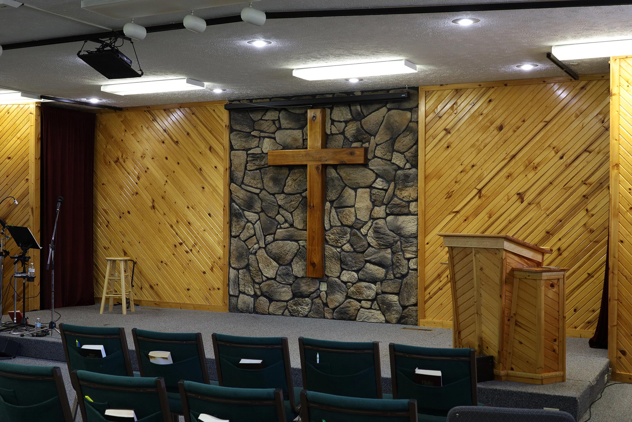 Church interior stage